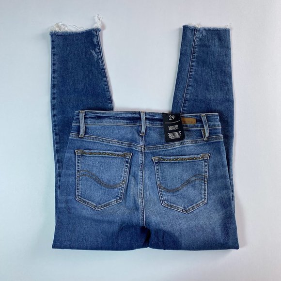 NWOT Sanctuary, blue Social Ankle Skinny Standard Rise jeans, size 8/29 - Picture 4 of 10